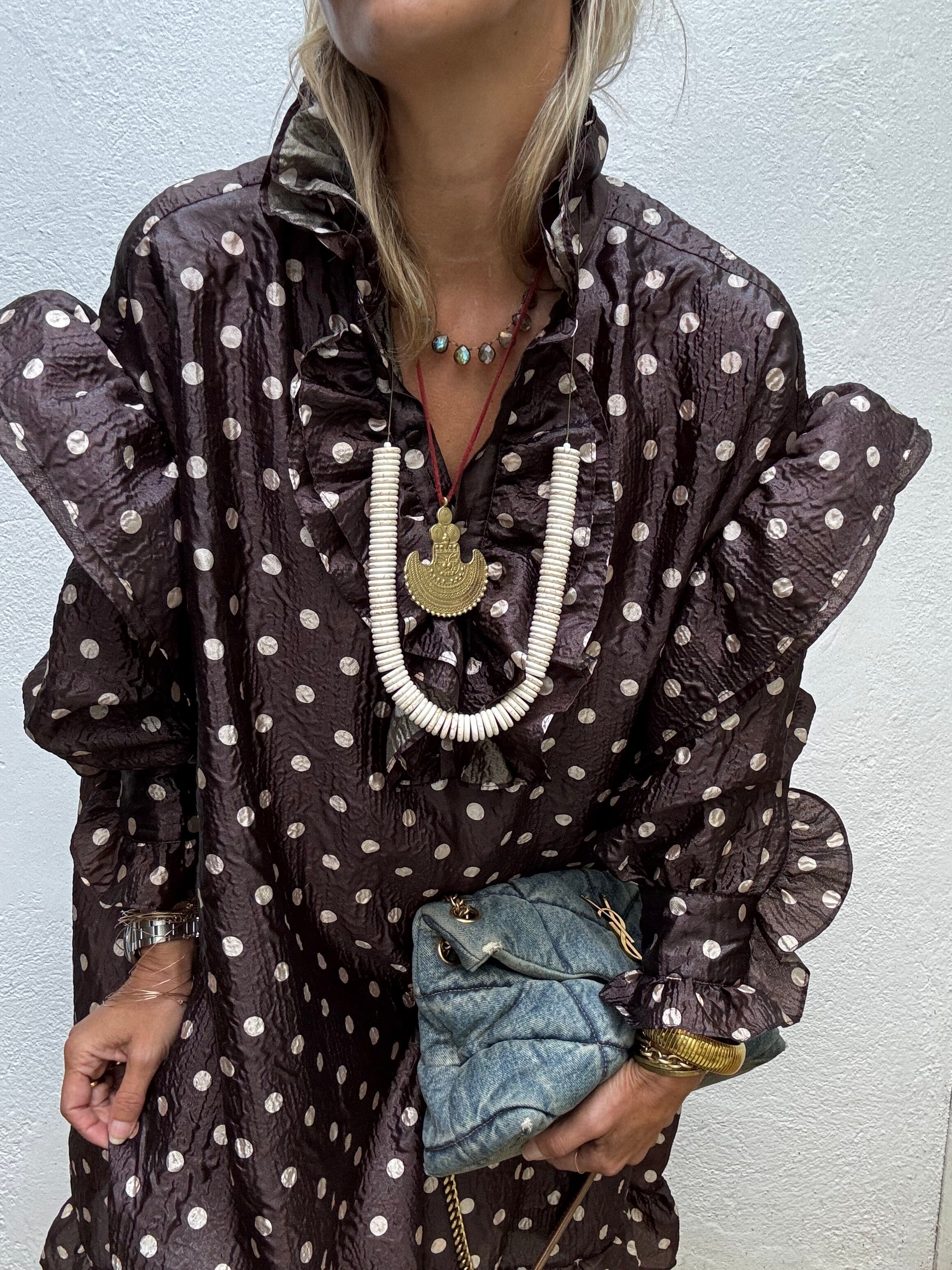 CARAMEL SWIRL SARI DRESS Kjoler Joseph Copenhagen 