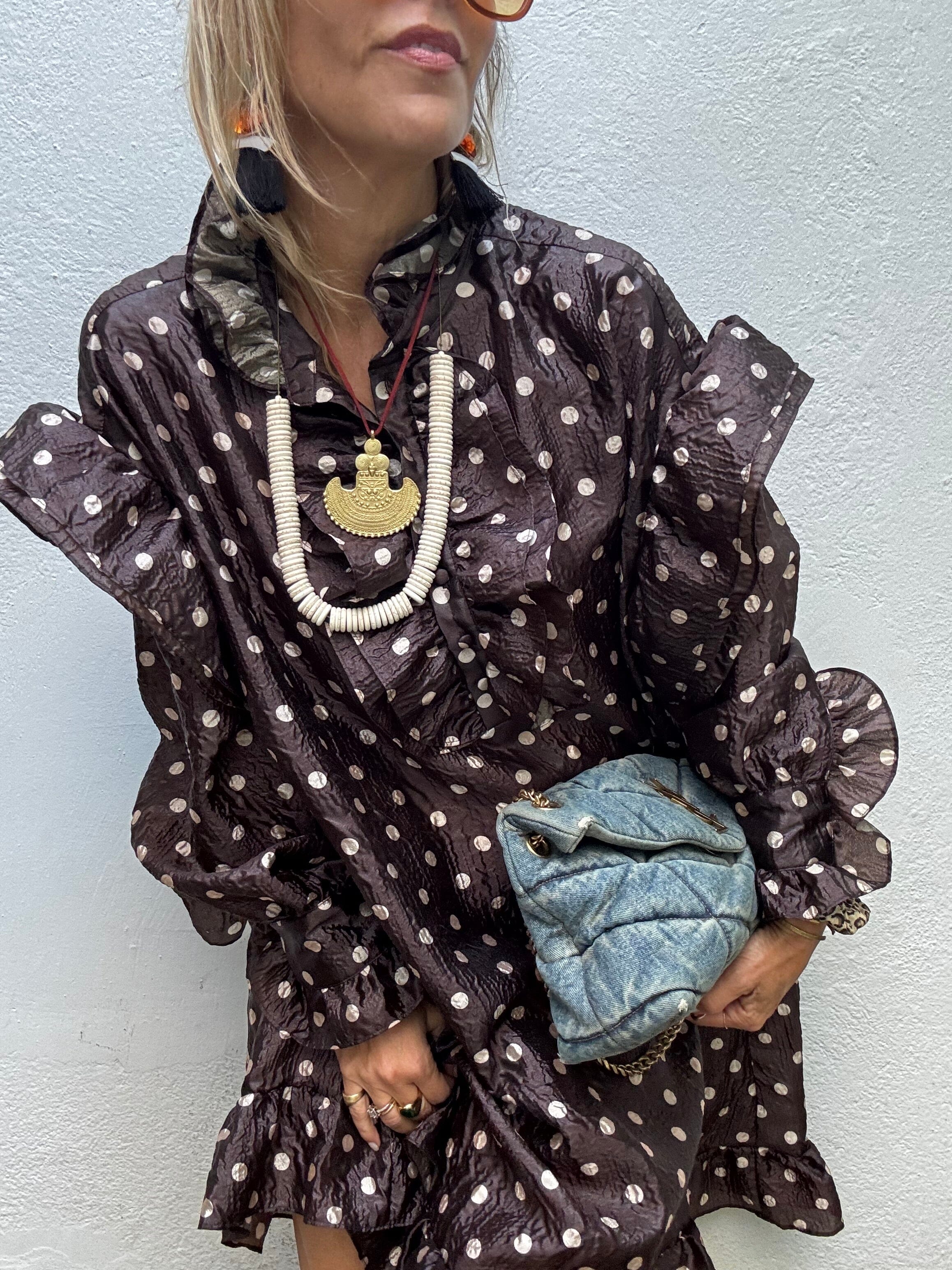 CARAMEL SWIRL SARI DRESS Kjoler Joseph Copenhagen 