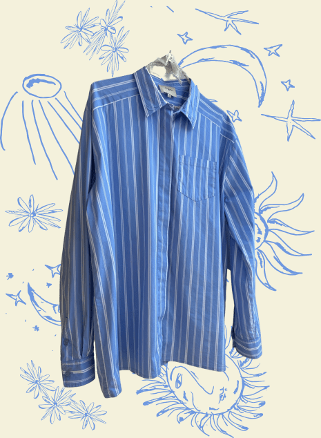 Holiday UNISEX PJ shirt stripe blue Skjorter og toppe Joseph Copenhagen