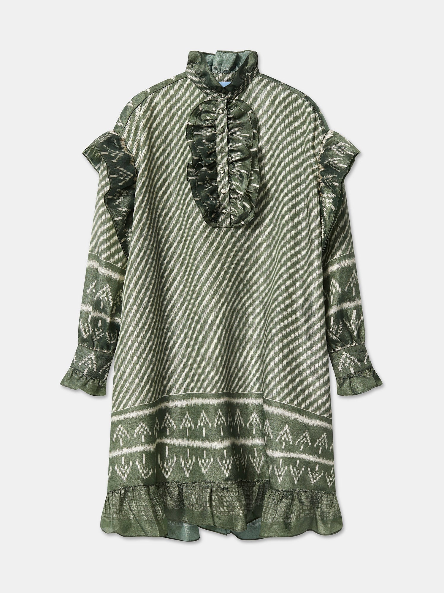 HUNTER GREEN SARI DRESS Kjoler Joseph CPH